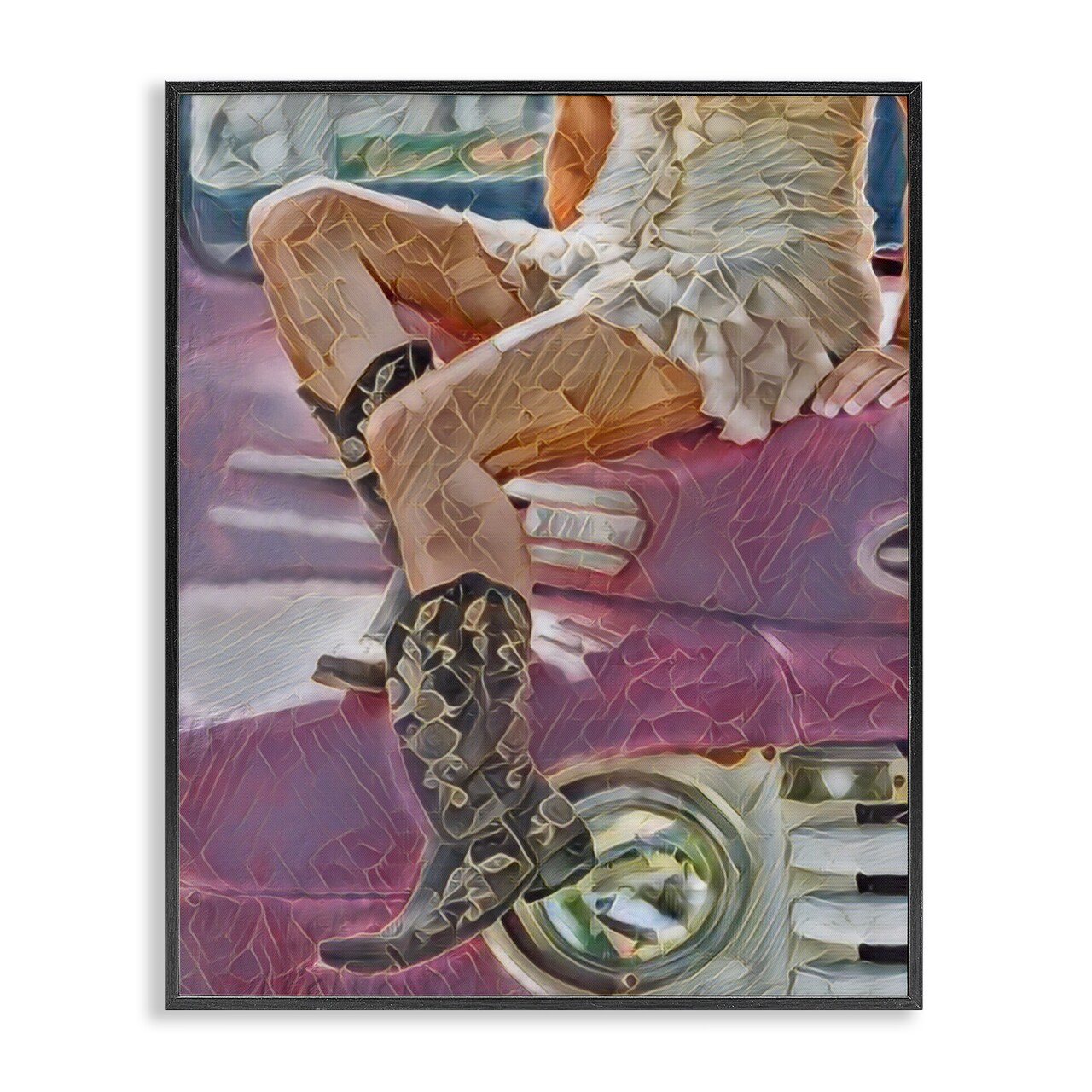 Stupell Industries Romantic Westerns Cowgirl Framed Giclee, design by Jesse Keith